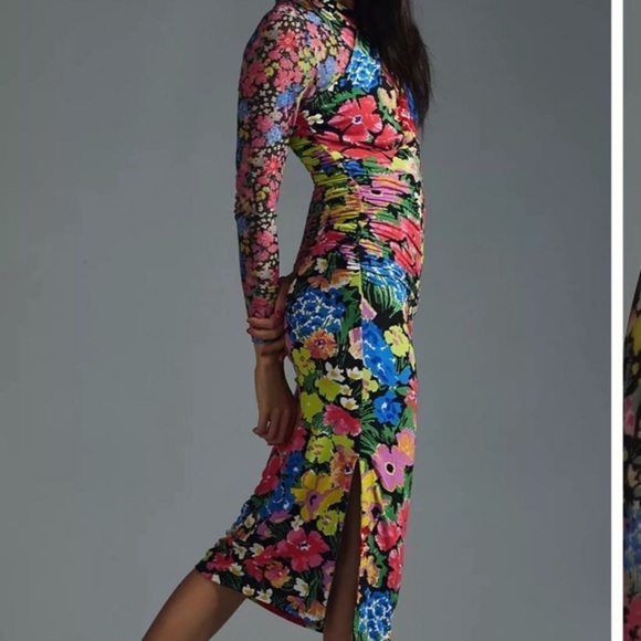 ANTHROPOLOGIE FLORAL MIDI DRESS - Picture 2 of 16